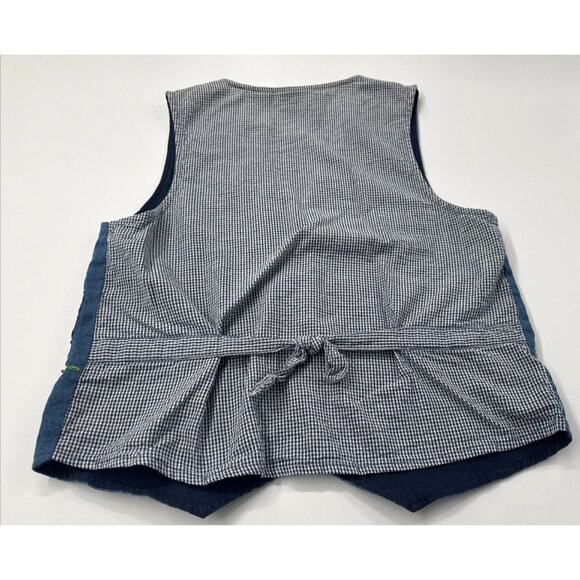 Vintage Casey Max Vest Womens Small Embroidered Floral Birds Garden Cottagecore - Picture 10 of 10